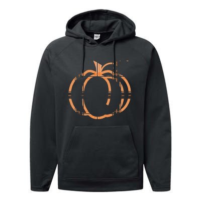 Fall Pumpkin Cute Thanksgiving Autumn Buffalo Plaid Pumpkin Performance Fleece Hoodie