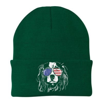 Funny Proud Cavalier King Charles Spaniel Patriotic Dog Knit Cap Winter Beanie