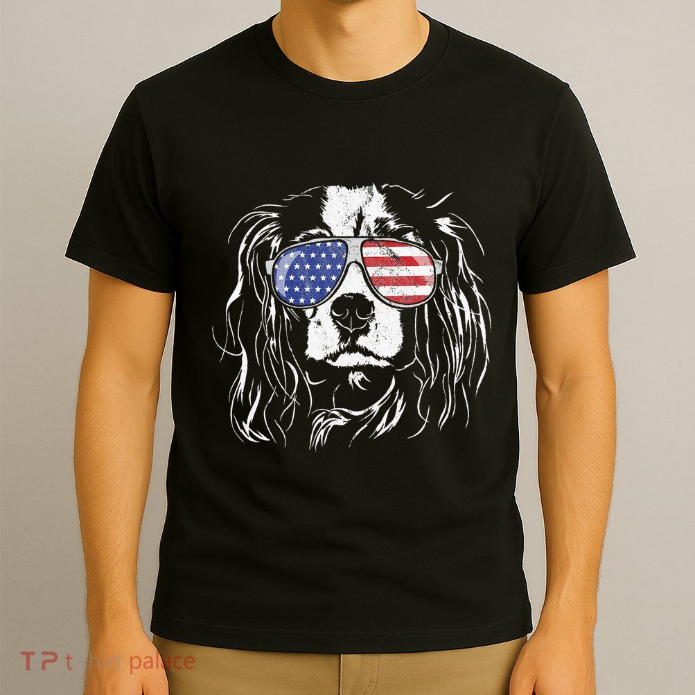 Funny Proud Cavalier King Charles Spaniel Patriotic Dog T-Shirt