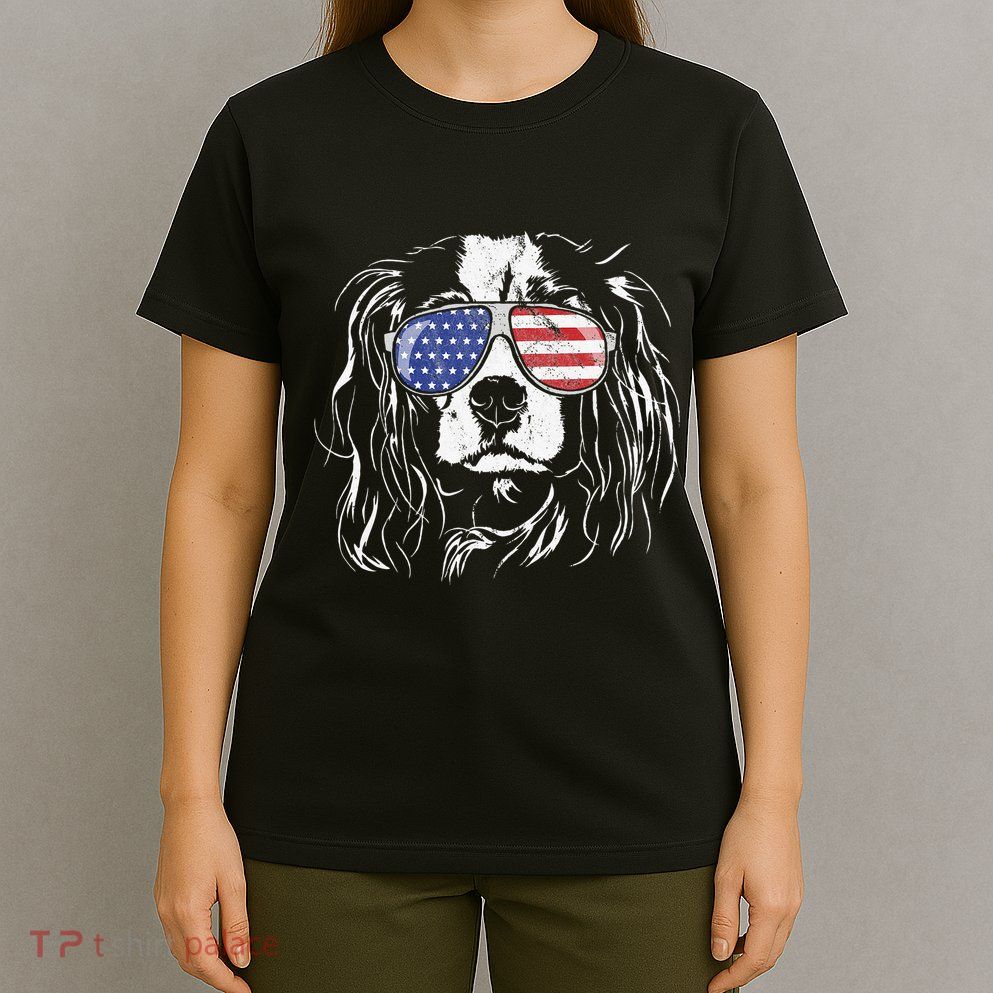 Funny Proud Cavalier King Charles Spaniel Patriotic Dog T-Shirt