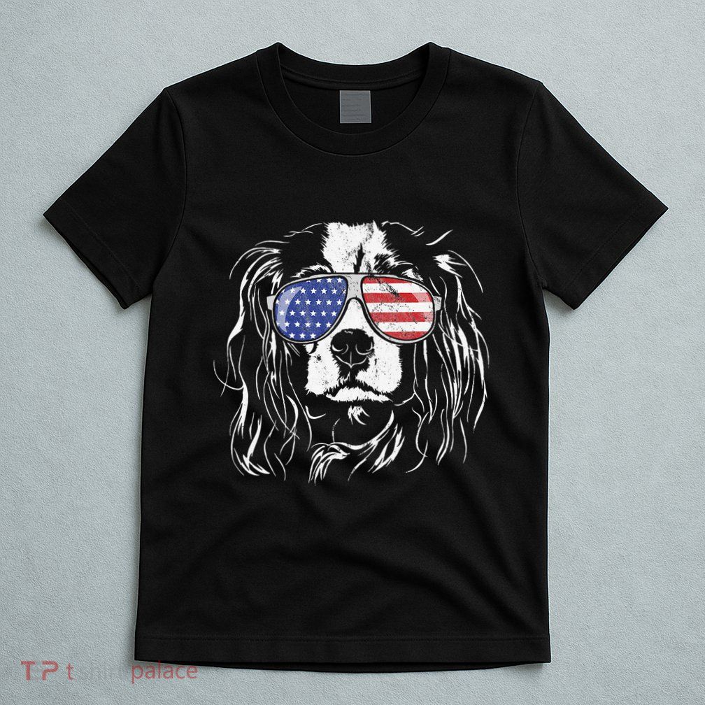 Funny Proud Cavalier King Charles Spaniel Patriotic Dog T-Shirt