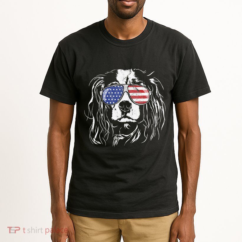 Funny Proud Cavalier King Charles Spaniel Patriotic Dog Tall T-Shirt