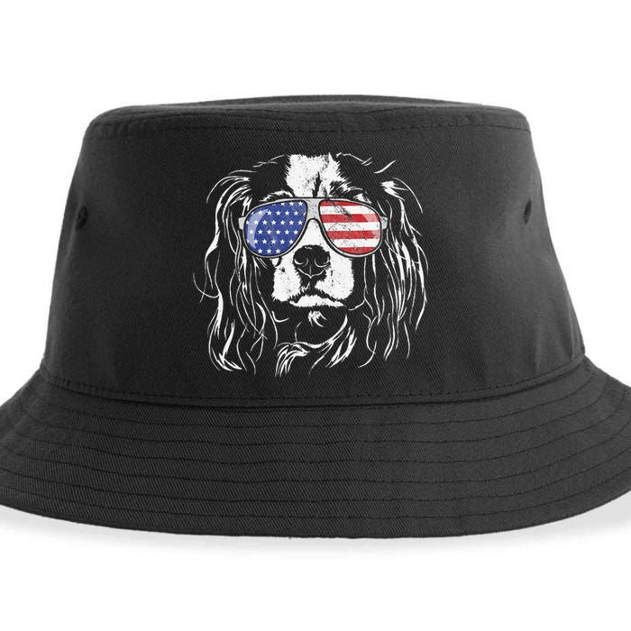 Funny Proud Cavalier King Charles Spaniel Patriotic Dog Sustainable Bucket Hat