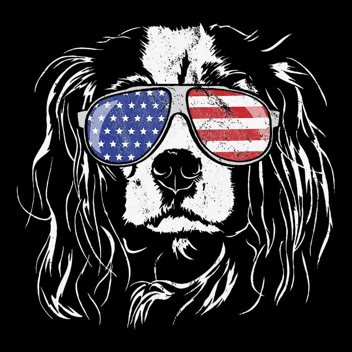 Funny Proud Cavalier King Charles Spaniel Patriotic Dog 7-Panel Snapback Hat