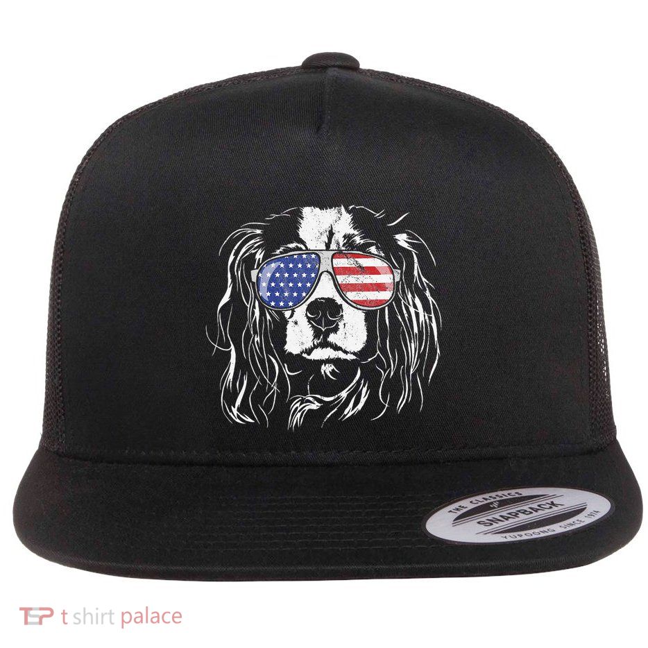 Funny Proud Cavalier King Charles Spaniel Patriotic Dog Flatbill Hat