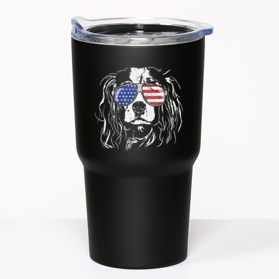 Funny Proud Cavalier King Charles Spaniel Patriotic Dog Tumbler