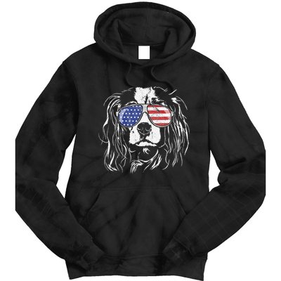 Funny Proud Cavalier King Charles Spaniel Patriotic Dog Tie Dye Hoodie