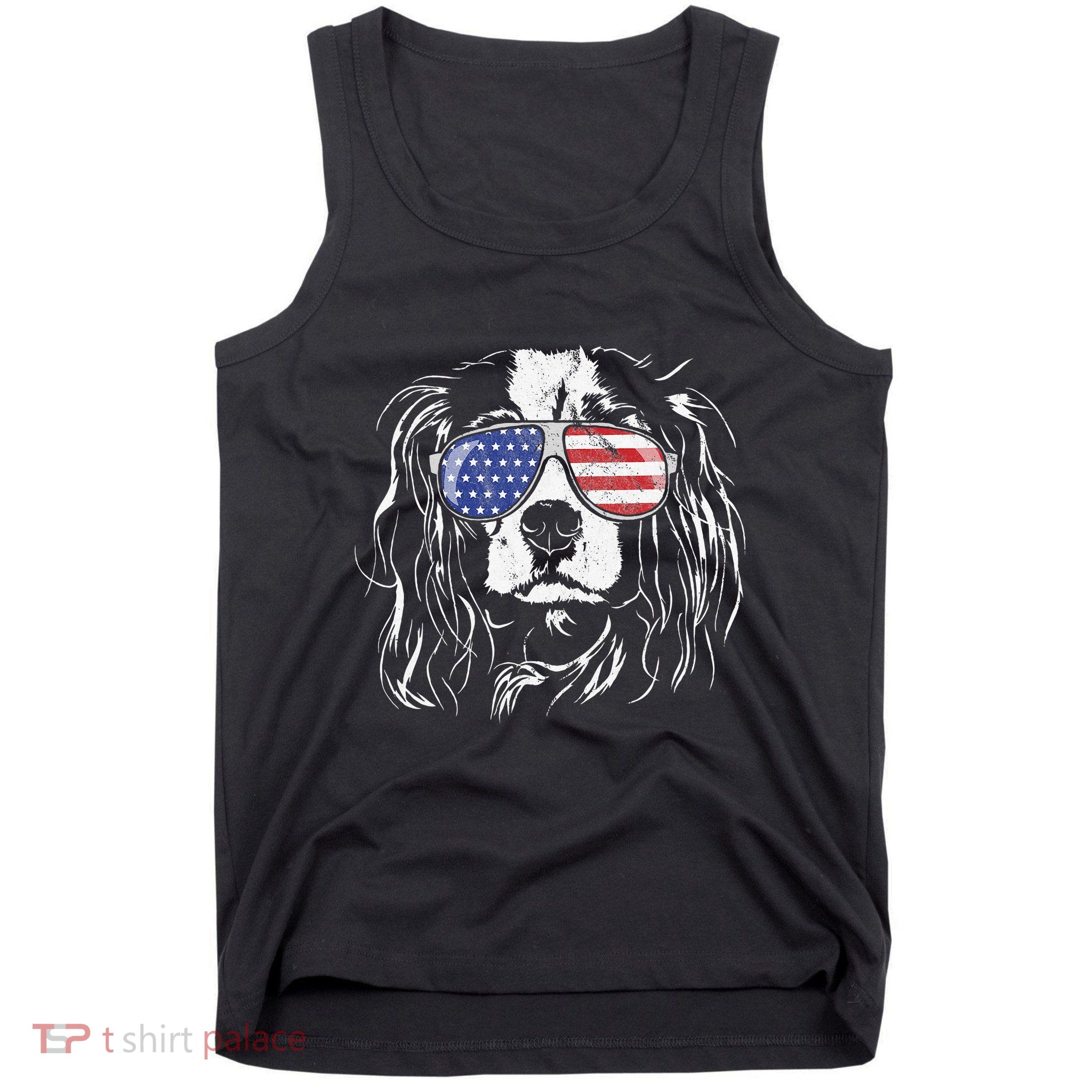 Funny Proud Cavalier King Charles Spaniel Patriotic Dog Tank Top