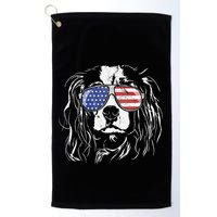 Funny Proud Cavalier King Charles Spaniel Patriotic Dog Golf Towel