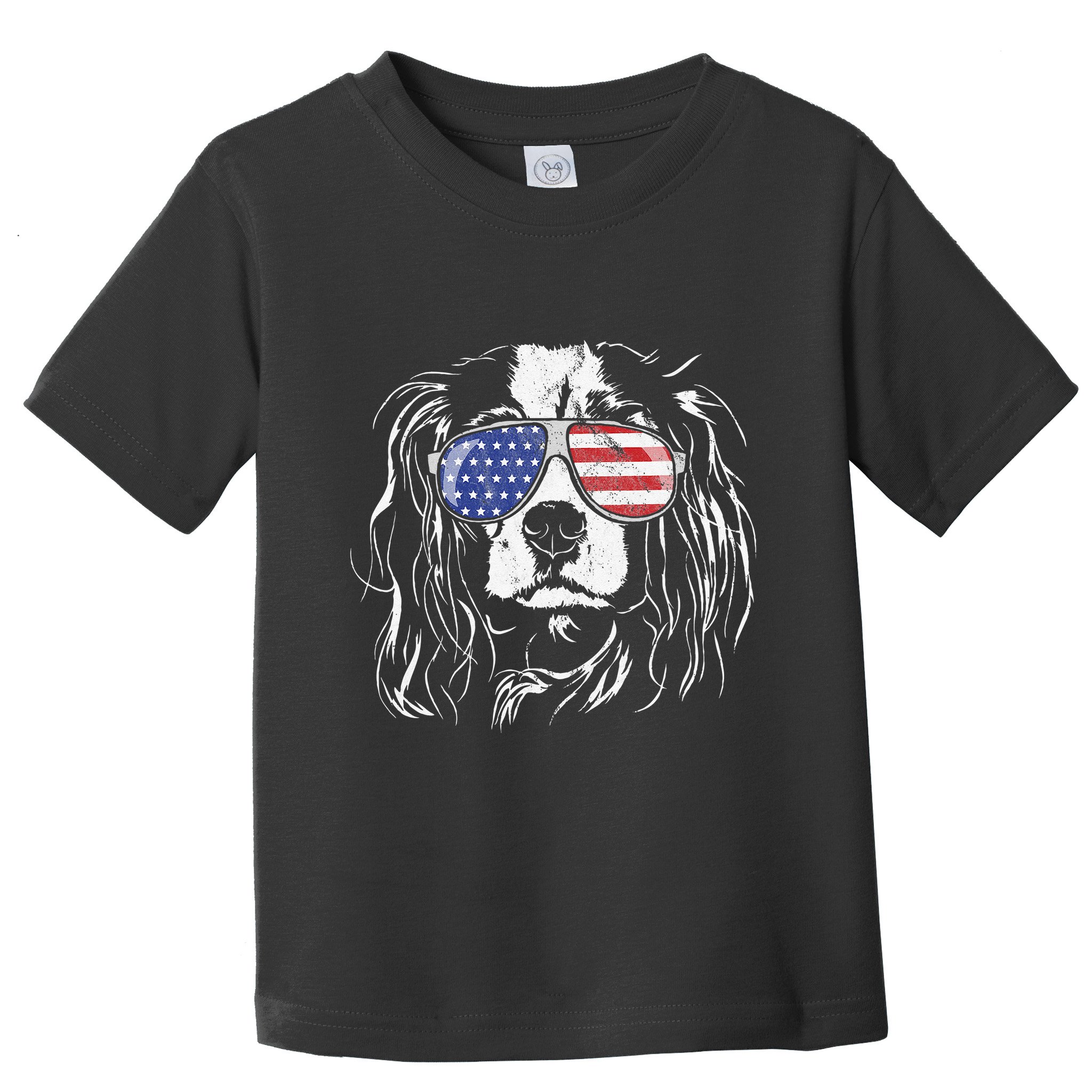 Funny Proud Cavalier King Charles Spaniel Patriotic Dog Toddler T-Shirt