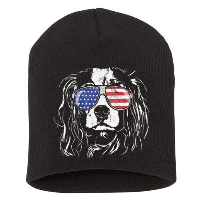 Funny Proud Cavalier King Charles Spaniel Patriotic Dog Short Acrylic Beanie