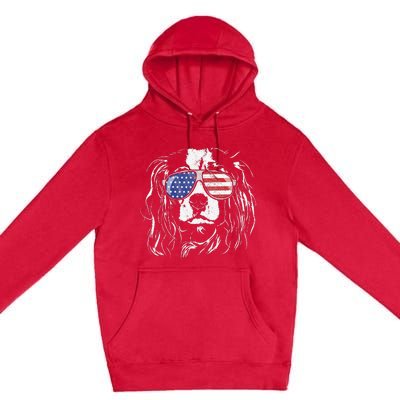 Funny Proud Cavalier King Charles Spaniel Patriotic Dog Premium Pullover Hoodie