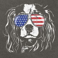 Funny Proud Cavalier King Charles Spaniel Patriotic Dog Cotton Canvas Backpack