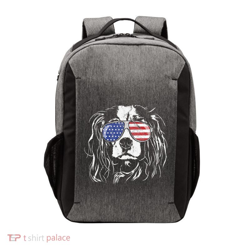 Funny Proud Cavalier King Charles Spaniel Patriotic Dog Vector Backpack