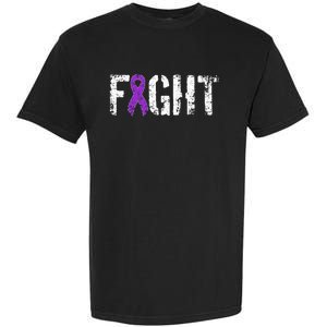 Fight Pancreatic Cancer Military Style Awareness Ribbon Garment-Dyed Heavyweight T-Shirt