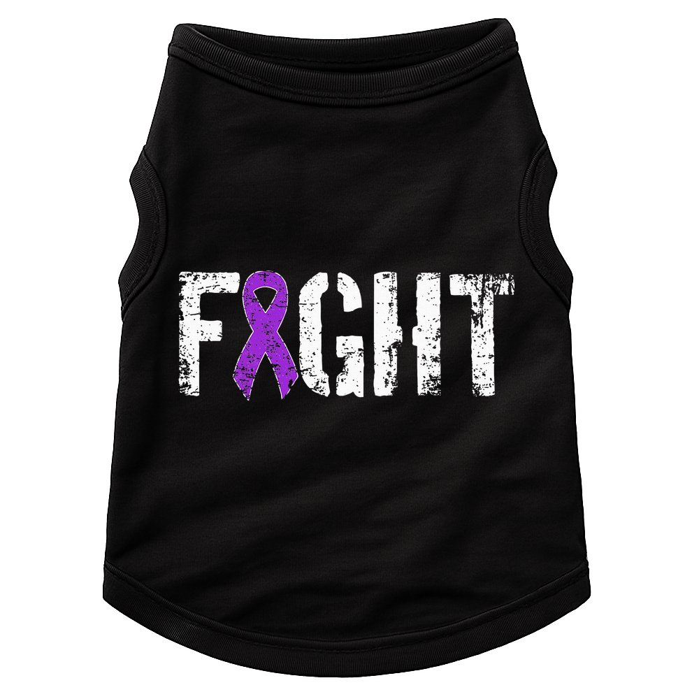 Fight Pancreatic Cancer Military Style Awareness Ribbon Doggie Tank