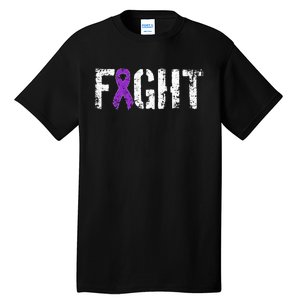 Fight Pancreatic Cancer Military Style Awareness Ribbon Tall T-Shirt