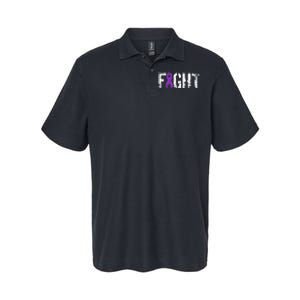 Fight Pancreatic Cancer Military Style Awareness Ribbon Softstyle Adult Sport Polo