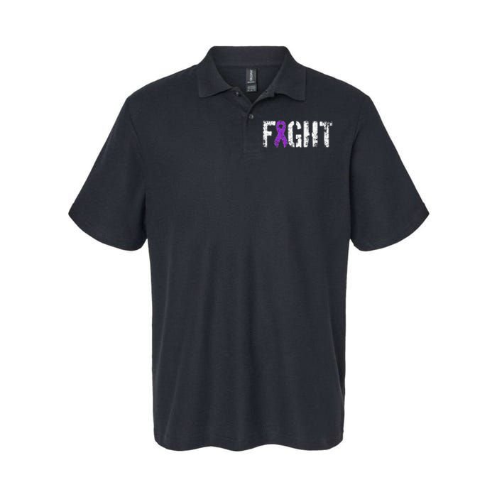 Fight Pancreatic Cancer Military Style Awareness Ribbon Softstyle Adult Sport Polo