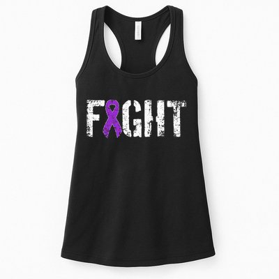 Fight Pancreatic Cancer Military Style Awareness Ribbon Womens Tank Top