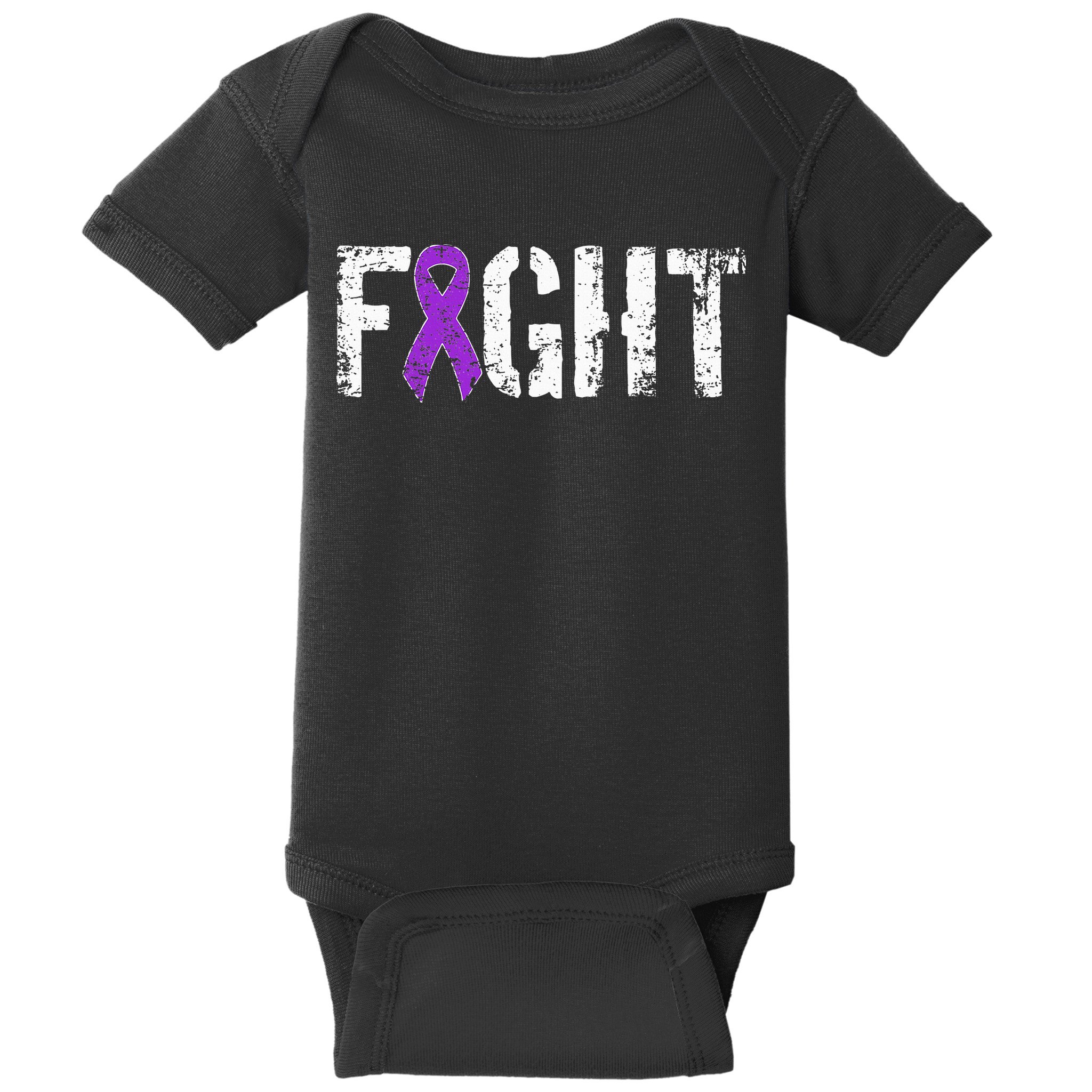 Fight Pancreatic Cancer Military Style Awareness Ribbon Baby Bodysuit