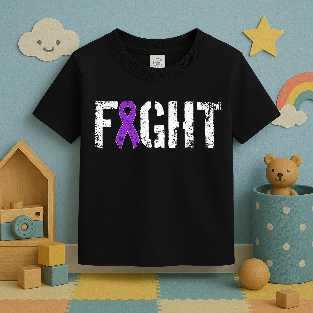 Fight Pancreatic Cancer Military Style Awareness Ribbon Toddler T-Shirt
