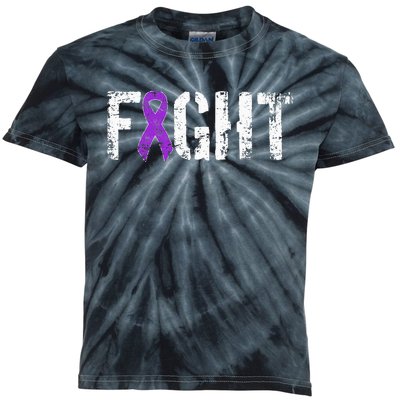 Fight Pancreatic Cancer Military Style Awareness Ribbon Kids Tie-Dye T-Shirt