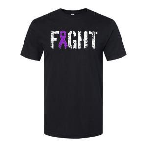 Fight Pancreatic Cancer Military Style Awareness Ribbon Softstyle CVC T-Shirt