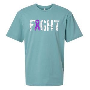 Fight Pancreatic Cancer Military Style Awareness Ribbon Sueded Cloud Jersey T-Shirt