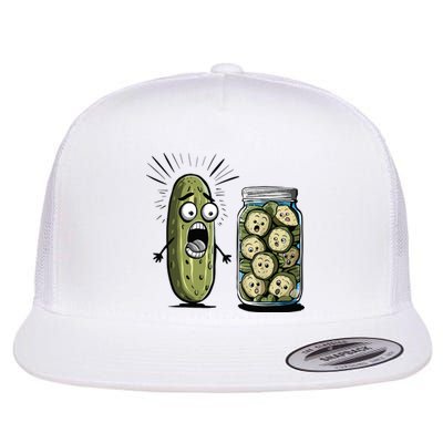 Funny Pickle C Flat Bill Trucker Hat