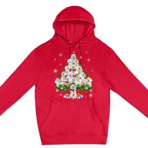 Funny Poodle Christmas Tree Ornament Decor Costume Premium Pullover Hoodie