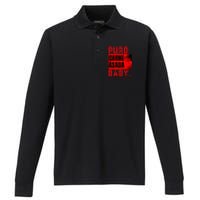 Funny Puro Carne Asada Baby Gorditoyguapo Performance Long Sleeve Polo