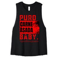 Funny Puro Carne Asada Baby Gorditoyguapo Women's Racerback Cropped Tank