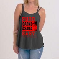 Funny Puro Carne Asada Baby Gorditoyguapo Women's Strappy Tank