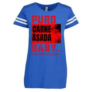 Funny Puro Carne Asada Baby Gorditoyguapo Enza Ladies Jersey Football T-Shirt