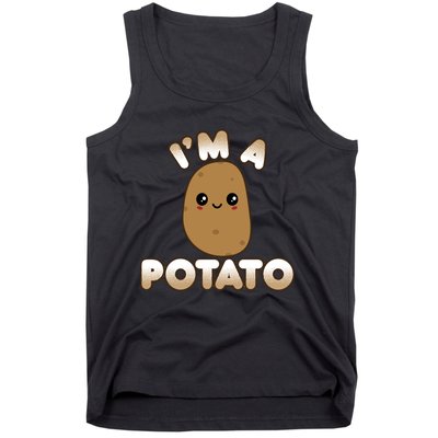 Funny Potato Costume Cute Kawaii Style Smiling IM A Potato Gift Tank Top