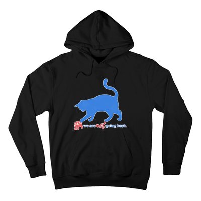 Funny Political Cat Pushing Republican Elephant Hoodie