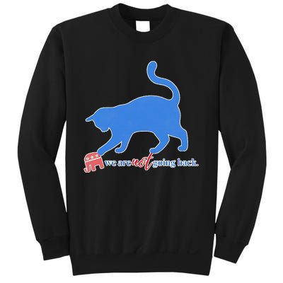 Funny Political Cat Pushing Republican Elephant Sweatshirt