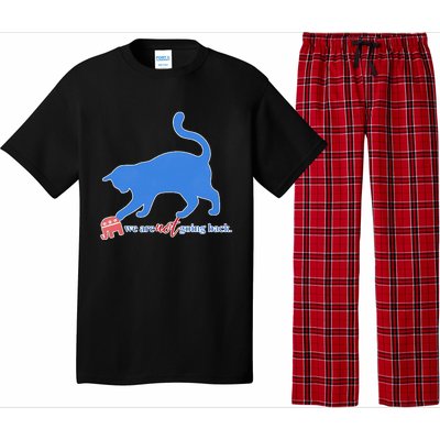 Funny Political Cat Pushing Republican Elephant Pajama Set