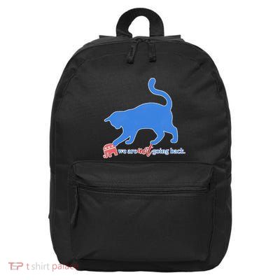 Funny Political Cat Pushing Republican Elephant 16 in Basic Backpack