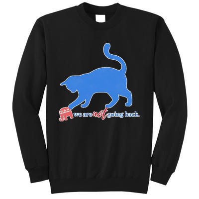 Funny Political Cat Pushing Republican Elephant Tall Sweatshirt