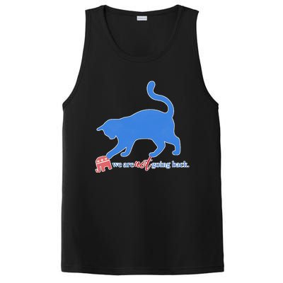 Funny Political Cat Pushing Republican Elephant PosiCharge Competitor Tank