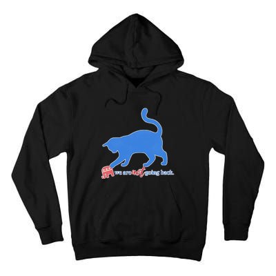 Funny Political Cat Pushing Republican Elephant Tall Hoodie