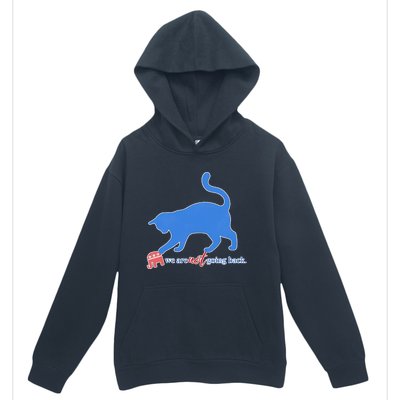 Funny Political Cat Pushing Republican Elephant Urban Pullover Hoodie