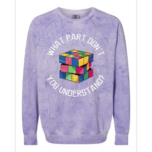 Funny Puzzle Cube Colorblast Crewneck Sweatshirt