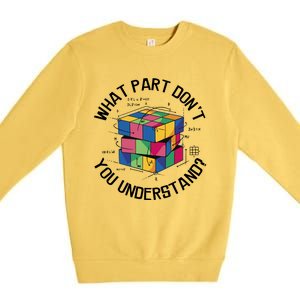 Funny Puzzle Cube Premium Crewneck Sweatshirt