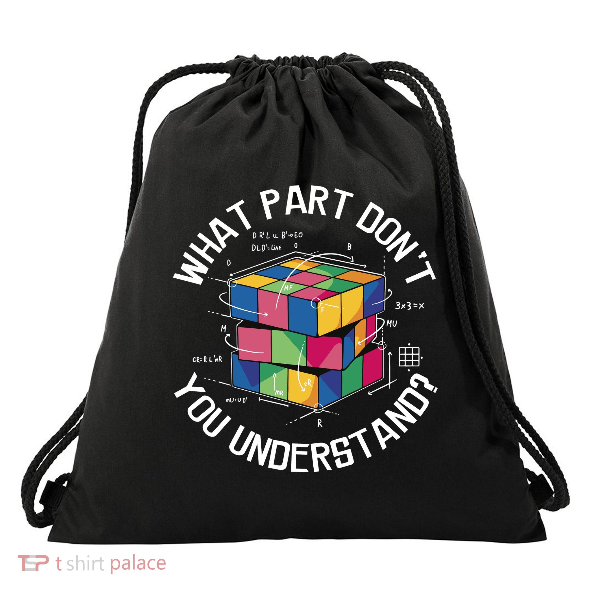 Funny Puzzle Cube Drawstring Bag