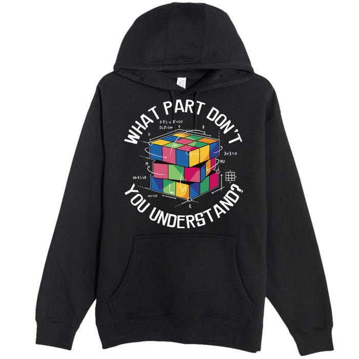 Funny Puzzle Cube Premium Pullover Hoodie