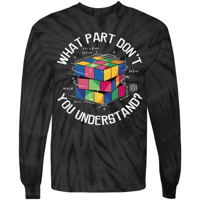 Funny Puzzle Cube Tie-Dye Long Sleeve Shirt