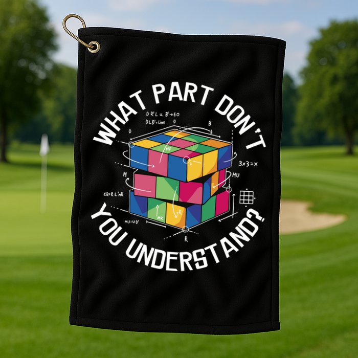 Funny Puzzle Cube Golf Towel
